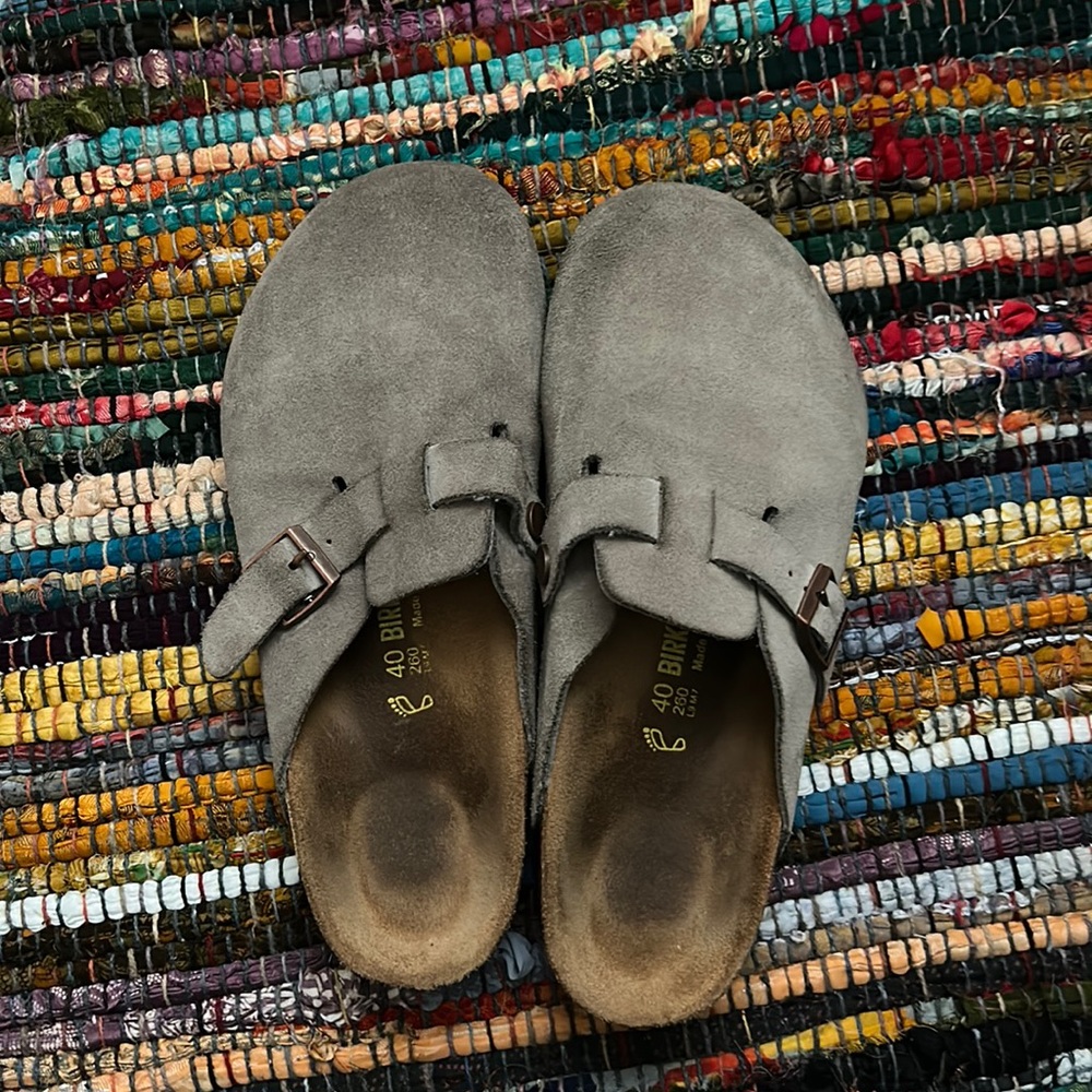 Birkenstock Boston Clogs sz 40 Taupe